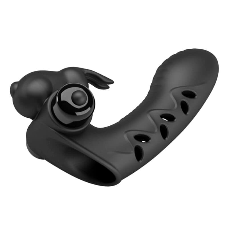 PRETTY LOVE - VANCE BLACK RABBIT VIBRATOR FINGER COVER - Image 3