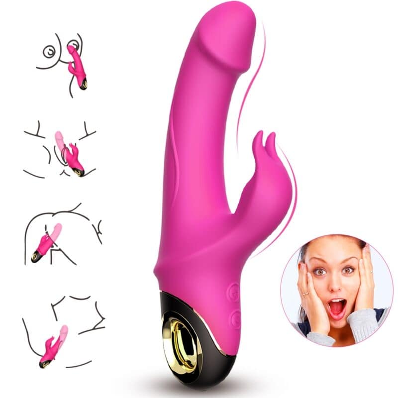 ARMONY - METEROR DILDO VIBRATOR RABBIT ROTATOR FUCHSIA - Bild 2