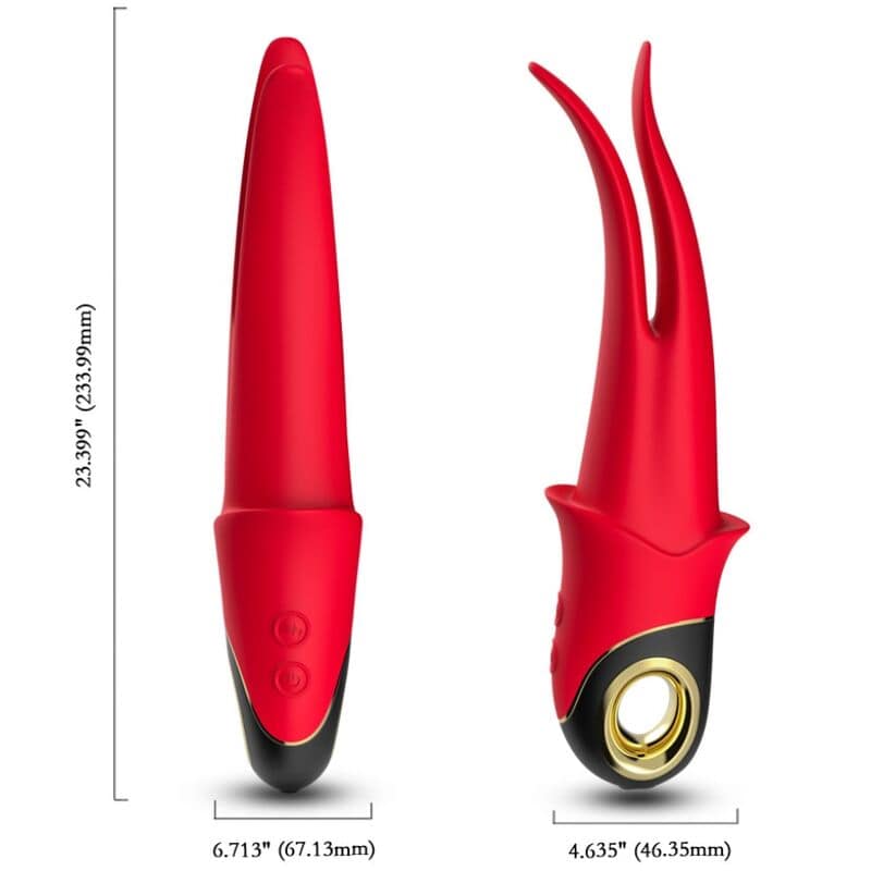 ARMONY - SHADOW VIBRATOR DOUBLE-HEAD TEASING RED - Bild 3