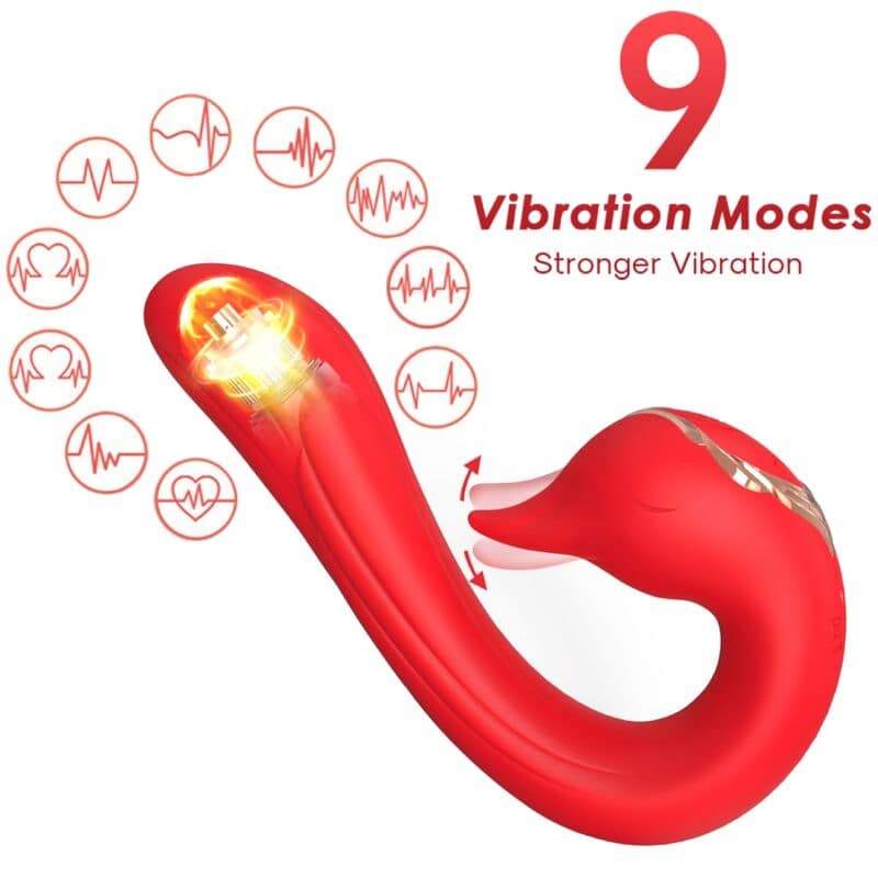 ARMONY - DELFIN VIBRATOR MULTIPOSITION VÄRMEEFFEKT RÖD