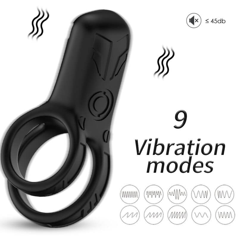 ARMONY - DUBBEL RINGVIBRATOR SVART