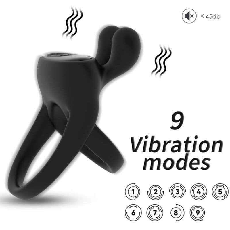 ARMONY - RINGVIBRATOR KANIN SVART