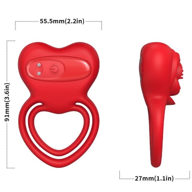 ARMONY - RING VIBRATOR HEART RED - Image 3