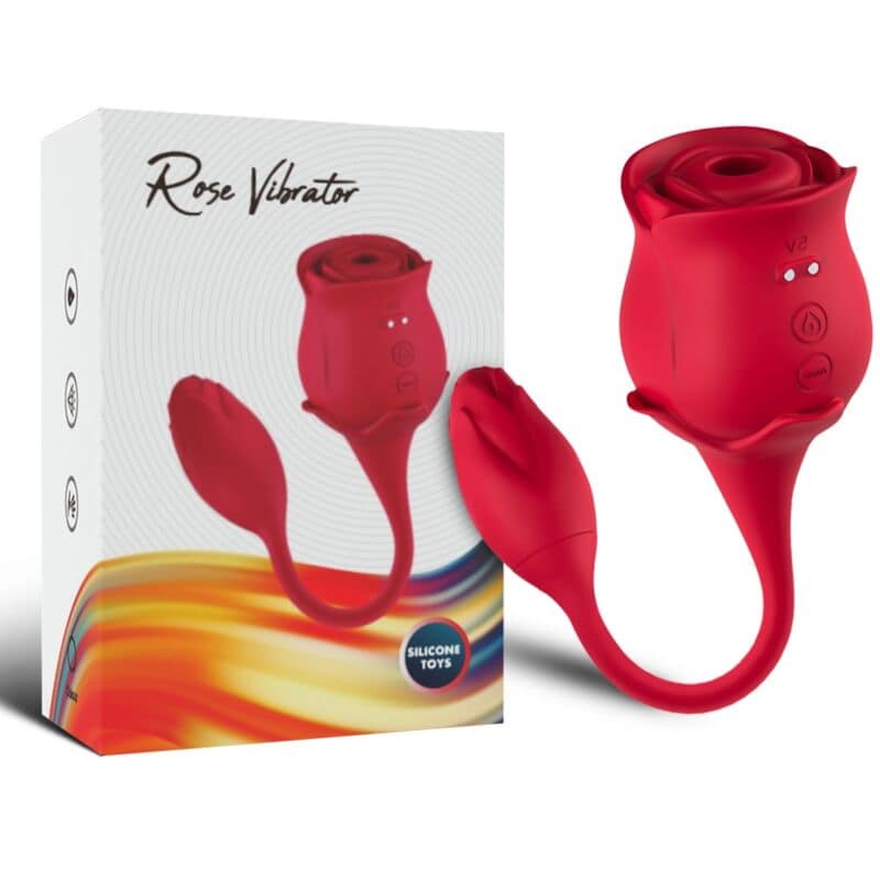 ARMONY - ROSENSLICKANDE VIBRERANDE DE KLITORIS VIBRATOR 10 LÄGEN RÖD