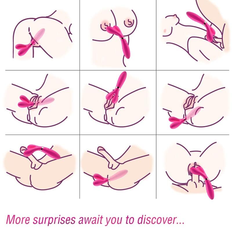 ARMONY - Y-WAND MASSAGER  VIBRATOR DOUBLE HEAD FUCHSIA - Bild 2