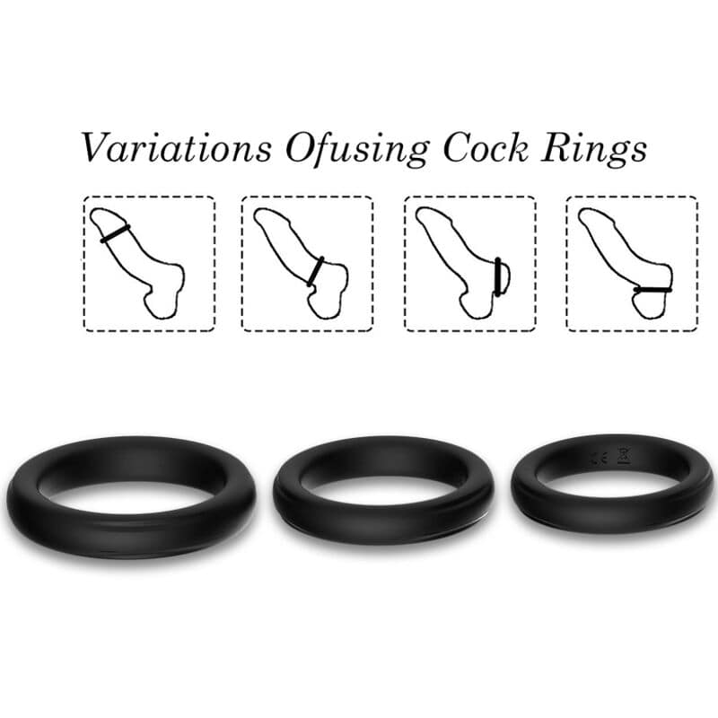 ARMONY - TRIPLE SILICONE RING BLACK - Image 4