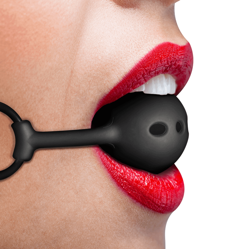 FETISH SUBMISSIVE BONDAGE - BREATHABLE SILICONE BALL GAG - Image 2