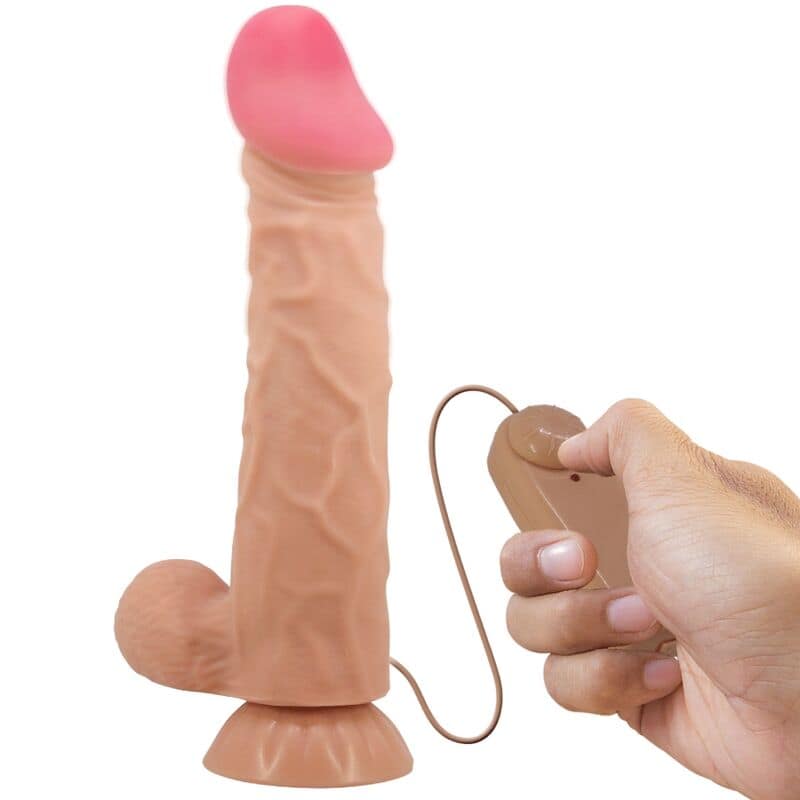 PRETTY LOVE - SLIDING SKIN SERIES REALISTISK DILDO MED GLIDANDE HUD SUGKOPP FJÄRRKONTROLL KÖTT 24 CM