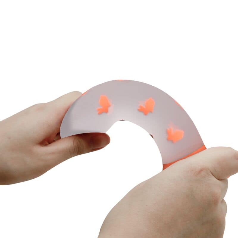 PRETTY LOVE - MAGICAL NIGHTFALL DILDO WITHOUT VIBRATION LUMINOUS ORANGE - Image 2