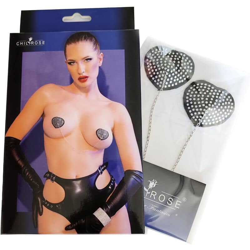 CHILIROSE - CR 4662 NIPPLE COVERS SILVER  BLACK - Image 2