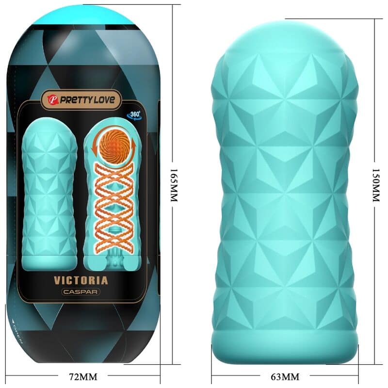 PRETTY LOVE - VICTORIA CASPAR MASTURBATOR AQUA GREEN - Image 4