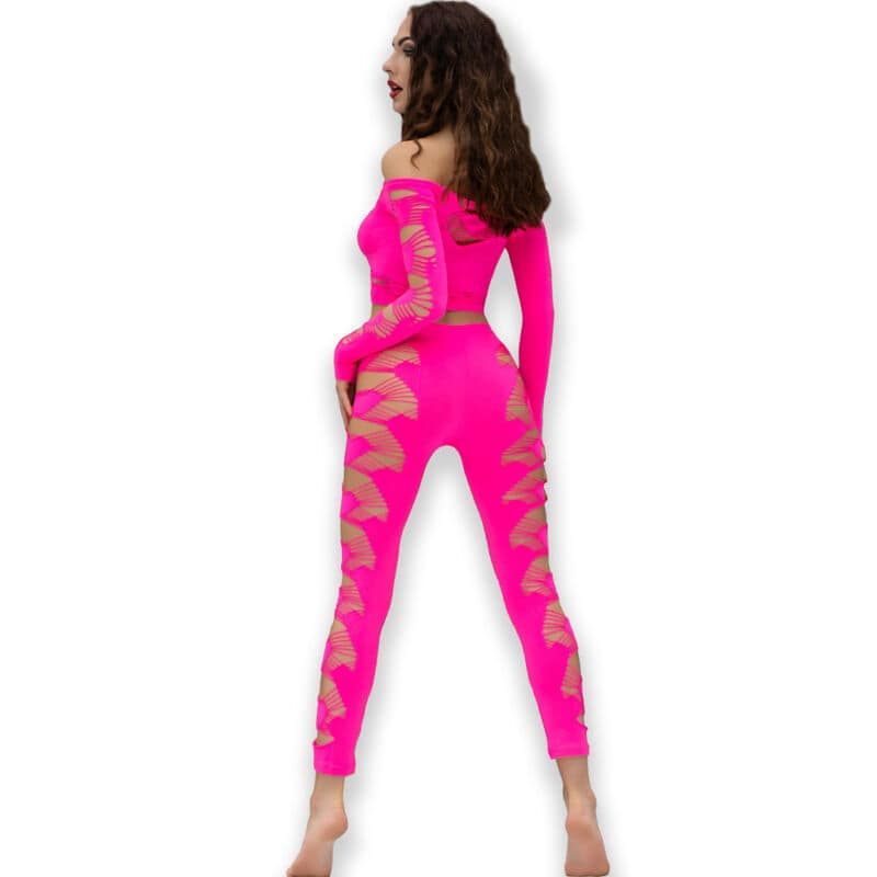 CHILIROSE - CR 4632 TOP  PANT FUCHSIA S/L - Image 2