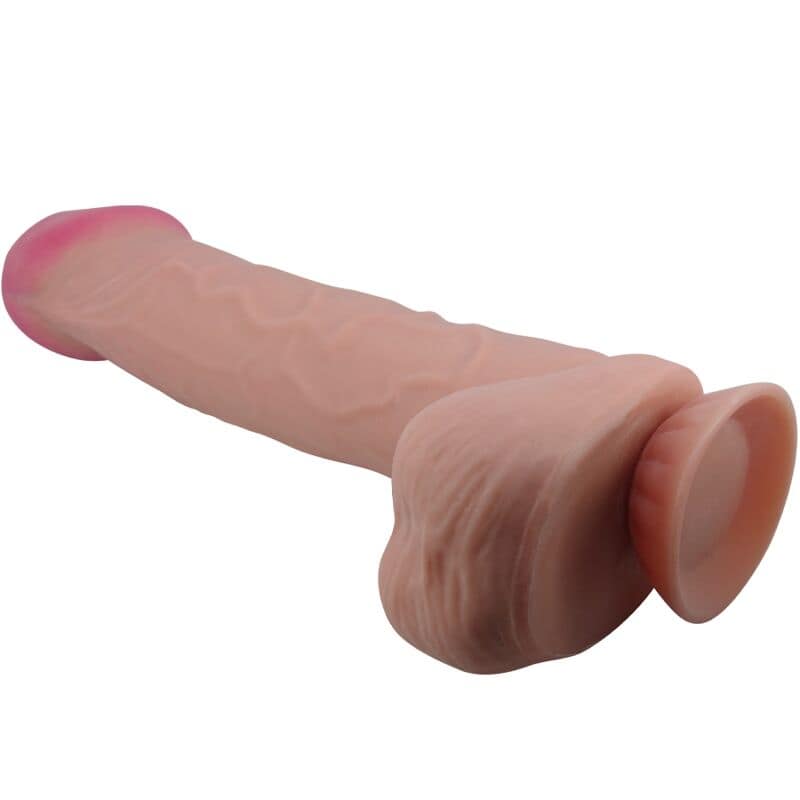 PRETTY LOVE - SLIDING SKIN SERIES REALISTIC DILDO WITH SLIDING SKIN SUCTION CUP BROWN 26 CM - Image 2