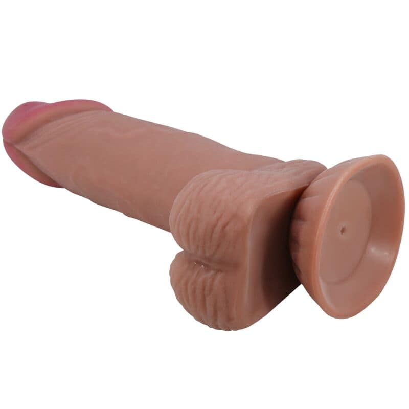 PRETTY LOVE - SLIDING SKIN SERIES REALISTIC DILDO WITH SLIDING BROWN SKIN SUCTION CUP 19.4 CM - Image 4