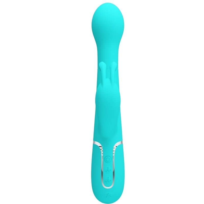 PRETTY LOVE - DEJON RABBIT VIBRATOR 3 IN 1 MULTIFUNCTION AQUA GREEN - Image 2