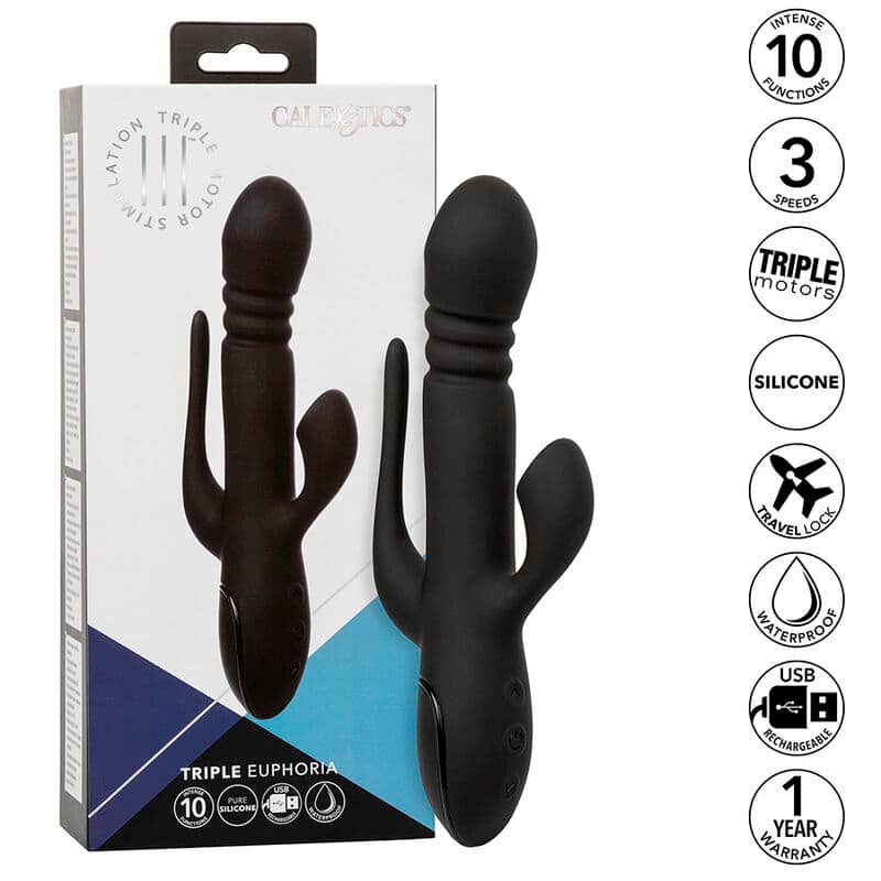 CALEXOTICS - VIBRATOR TRIPLE EUPHORIA BLACK - Image 2