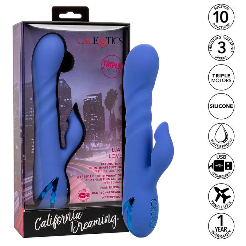 CALEXOTICS - L.A LOVE VIBRATOR  SUCKER BLUE BY CALIFORNIA DREAMING - Bild 2
