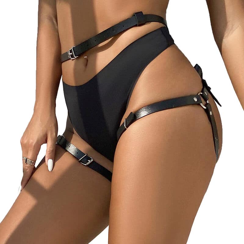 SUBBLIME - LEATHER WAIST AND LEG HARNESS BLACK ONE SIZE - Bild 2