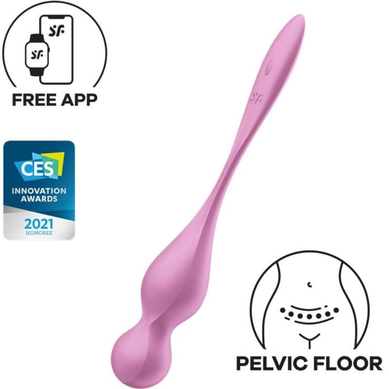 SATISFYER - TURTURDUVOR VIBRERANDE KEGELBOLLAR ROSA