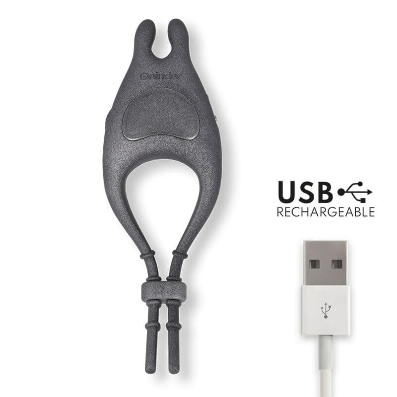 ONINDER - PAMPA RECHARGEABLE ADJUSTABLE VIBRATOR RING WITH CLITORIS STIMULATOR 10 SPEED - FREE APP - Image 4