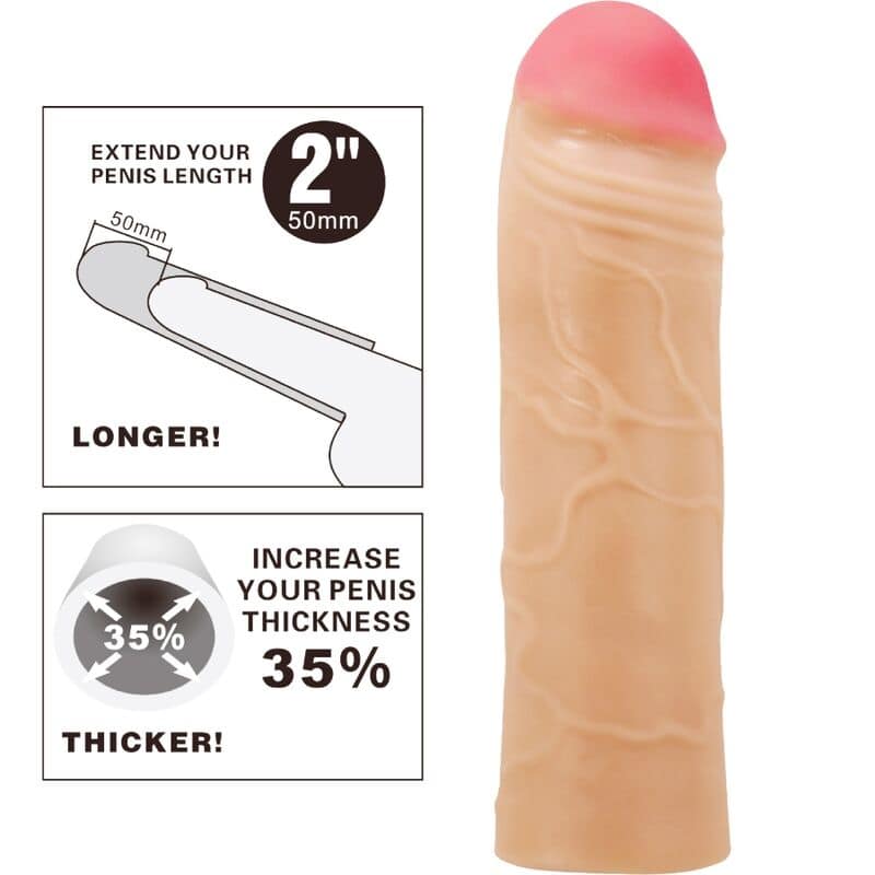 PRETTY LOVE - CHANE PENIS EXTENDER COVER FLESH - Image 5