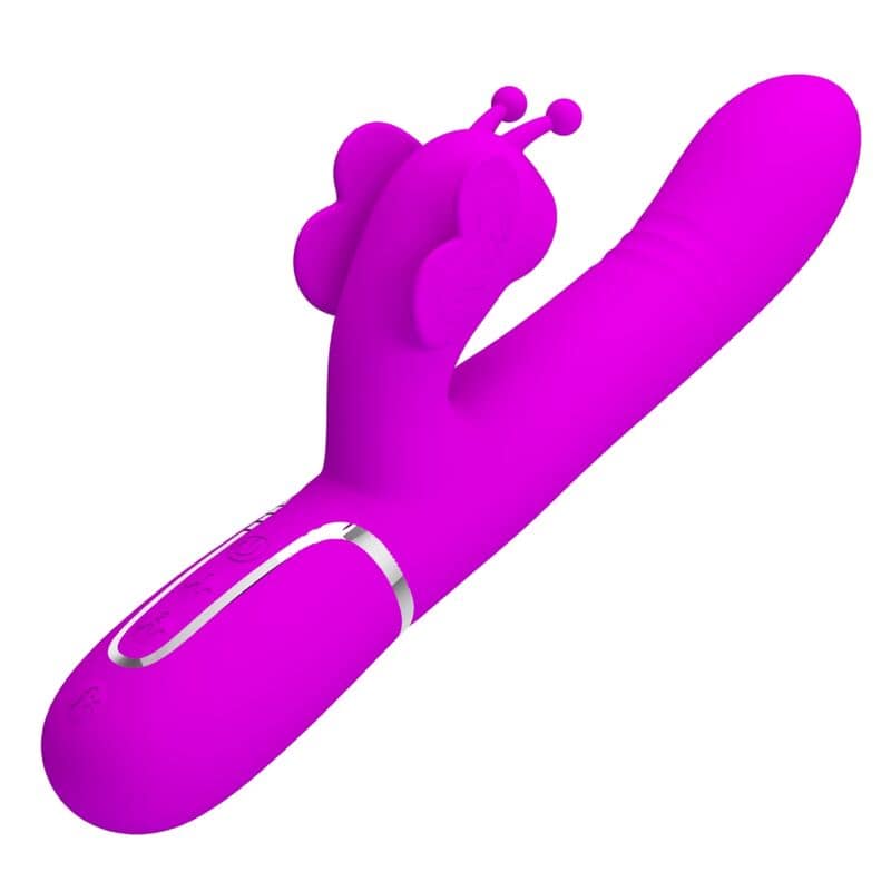 PRETTY LOVE - MULTIFUNCTION RABBIT VIBRATOR 4 IN 1 BUTTERFLY FUCHSIA - Bild 3