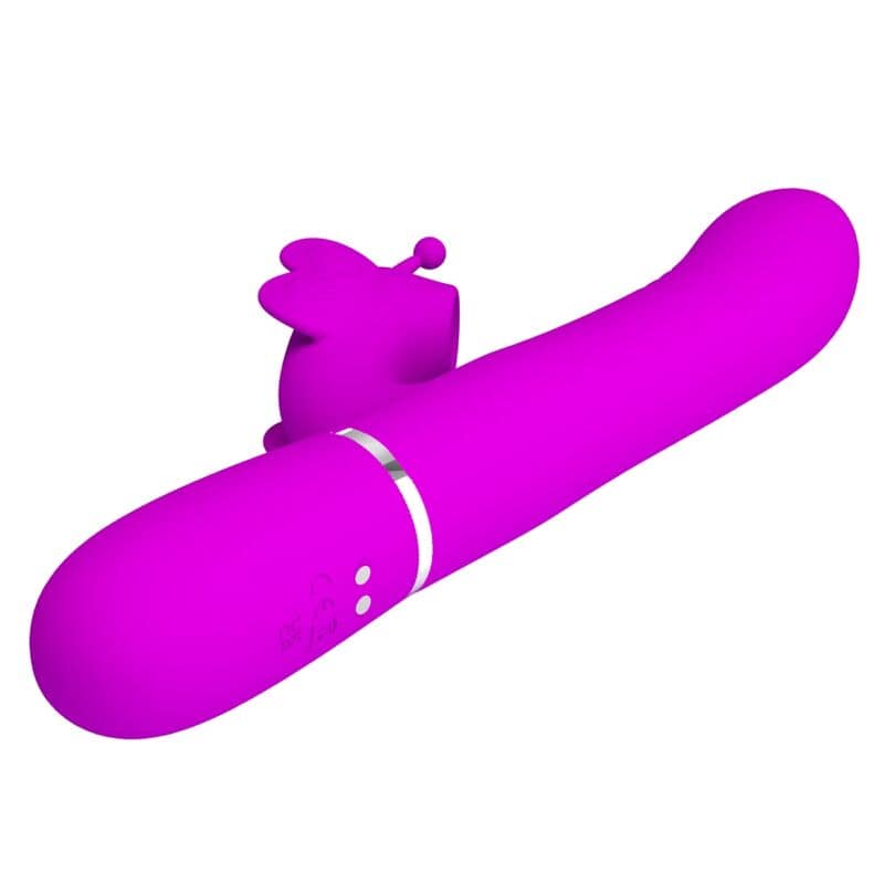 PRETTY LOVE - MULTIFUNCTION RABBIT VIBRATOR 4 IN 1 BUTTERFLY FUCHSIA - Bild 4