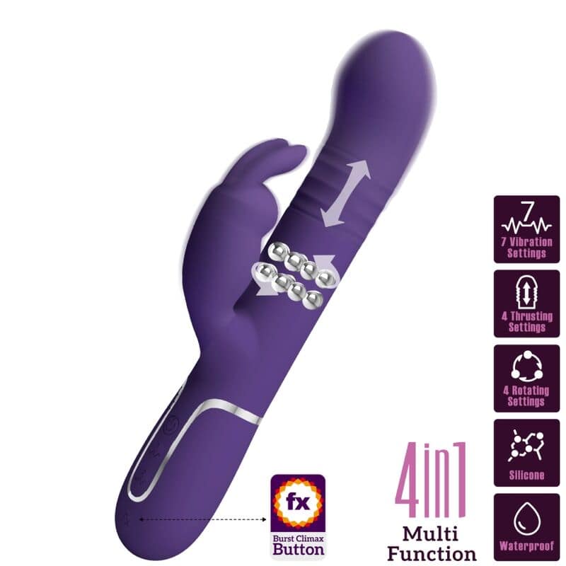 PRETTY LOVE - COALE RABBIT VIBRATOR 4 I 1 LILA