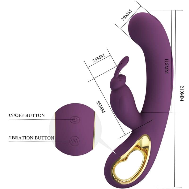 PRETTY LOVE - LIAM RABBIT VIBRATOR  G SPOT STIMULATOR PURPLE - Bild 3