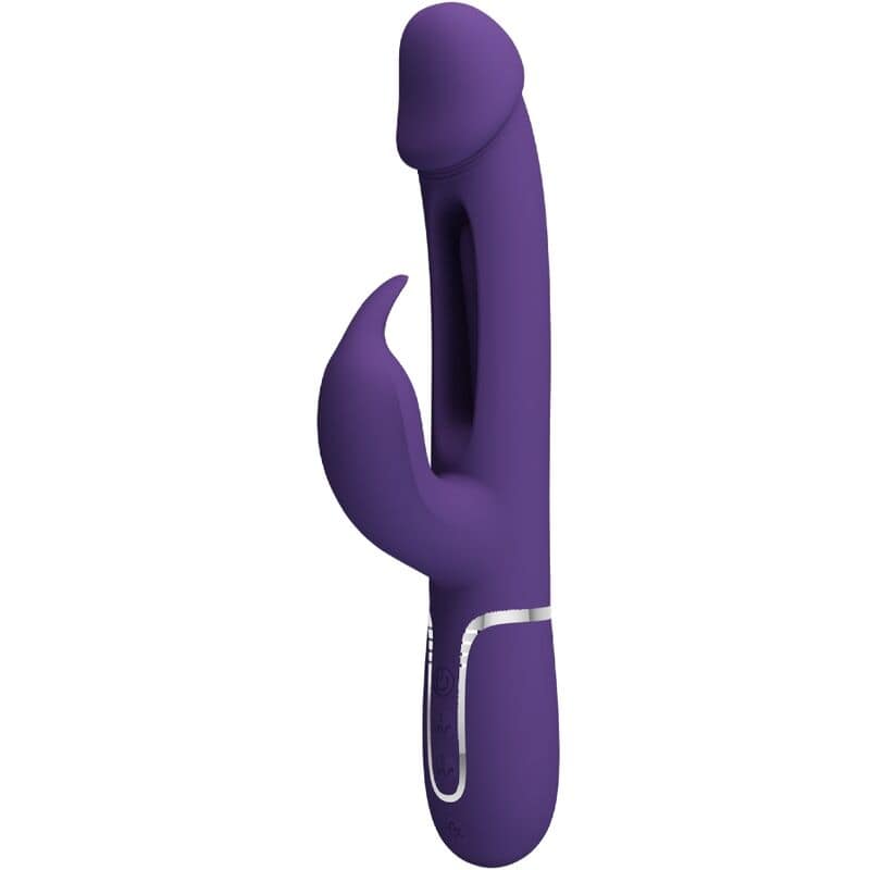 PRETTY LOVE - KAMPAS RABBIT 3 IN 1 MULTIFUNCTION VIBRATOR WITH TONGUE VIOLET - Image 2