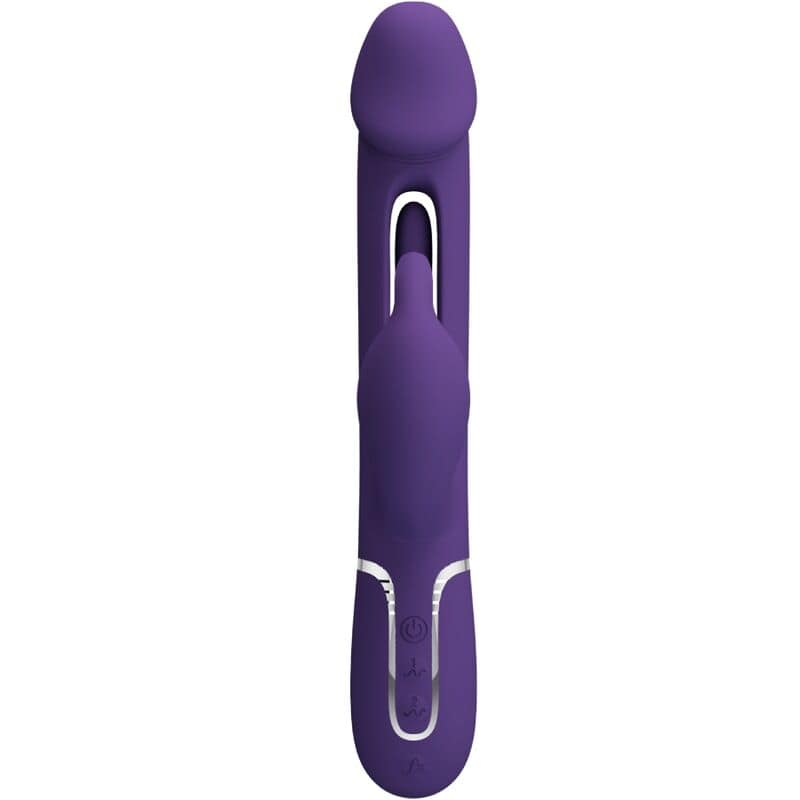 PRETTY LOVE - KAMPAS RABBIT 3 IN 1 MULTIFUNCTION VIBRATOR WITH TONGUE VIOLET - Image 3