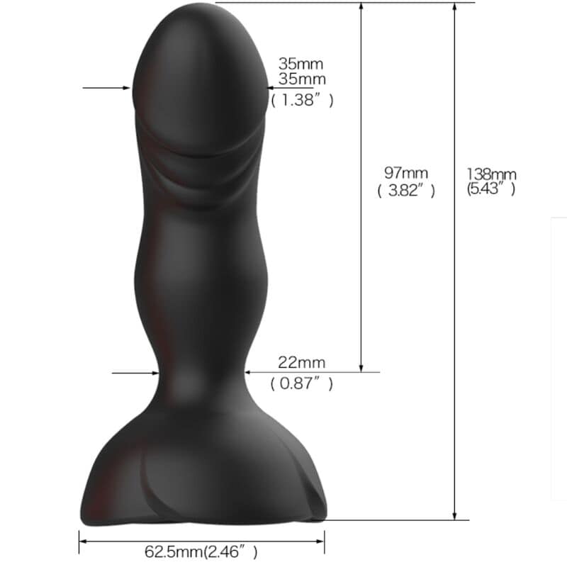 ARMONY - EXTREME A BLOOM ROSE VIBRATOR  ANAL PLUG REMOTE CONTROL BLACK - Image 3