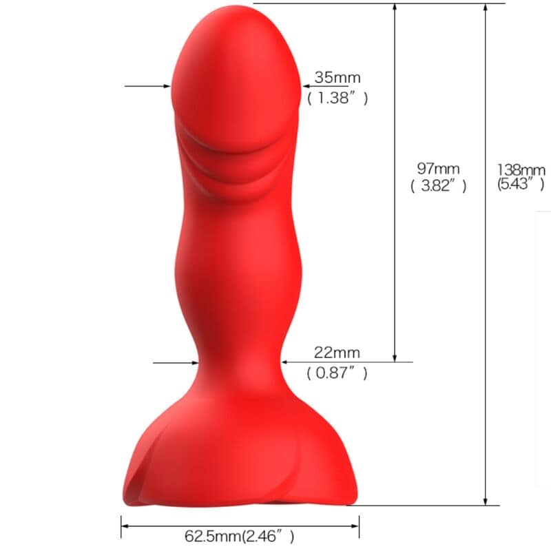 ARMONY - EXTREME A BLOOM ROSE VIBRATOR  ANAL PLUG REMOTE CONTROL RED - Bild 4