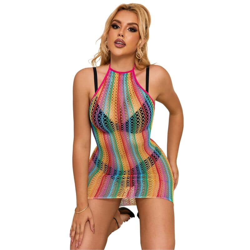 SUBBLIME - 952341 RAINBOW FISHNET DRESS ONE SIZE - Bild 3