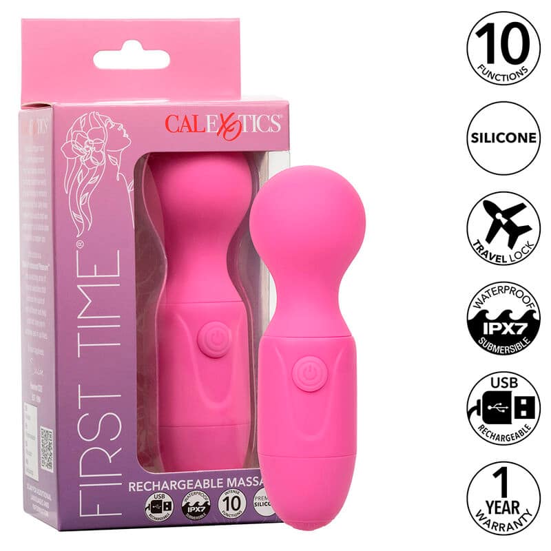 CALEXOTICS - FÖRSTA GÅNGEN UPPLADDNINGSBAR MASSAGEAPPARAT 10 VIBRATIONER ROSA