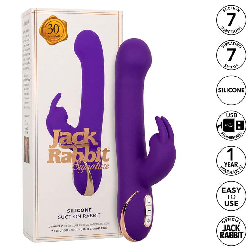CALEXOTICS - JACK RABBIT VIBRATOR OCH STIMULATOR 7 VIBRATIONSNIVÅER OCH STIMULERANDE VÅGOR BLÅ