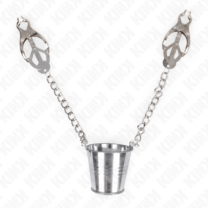 KINK - NIPPLE CLAMPS WITH A BUCKET SILVER - Bild 2