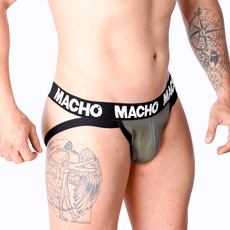 MACHO - MX27GR JOCK CUERO GRIS BEIGE XL - Image 2