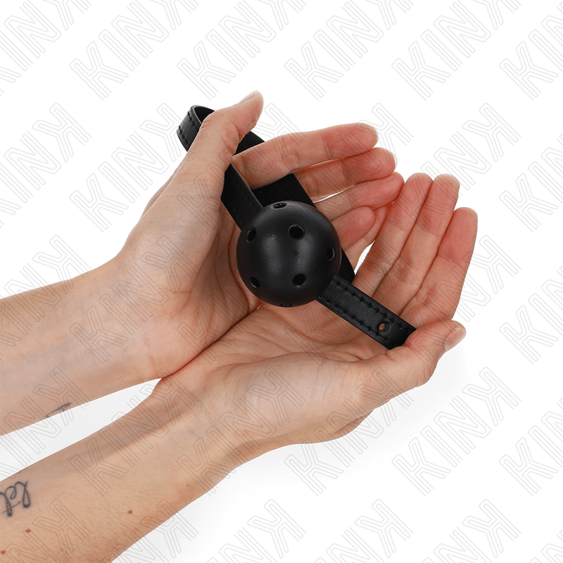 KINK - SIMPLICITY BLACK BREATHABLE BALL 4.5 CM GAG 62 x 1.5 CM - Bild 2