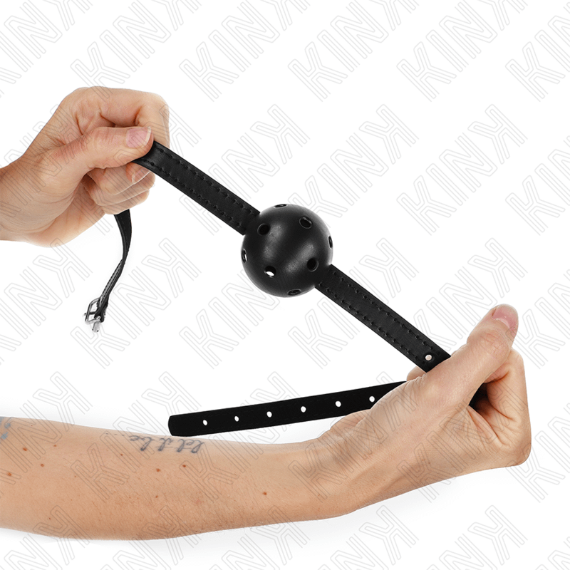 KINK - SIMPLICITY BLACK BREATHABLE BALL 4,5 CM GAG 62 x 1,5 CM