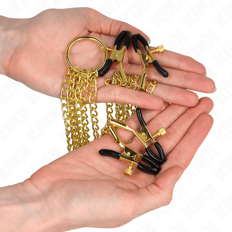 KINK - 4 NIPPLE AND CLIT CLAMPS ADJUSTABLE GOLD - Bild 3