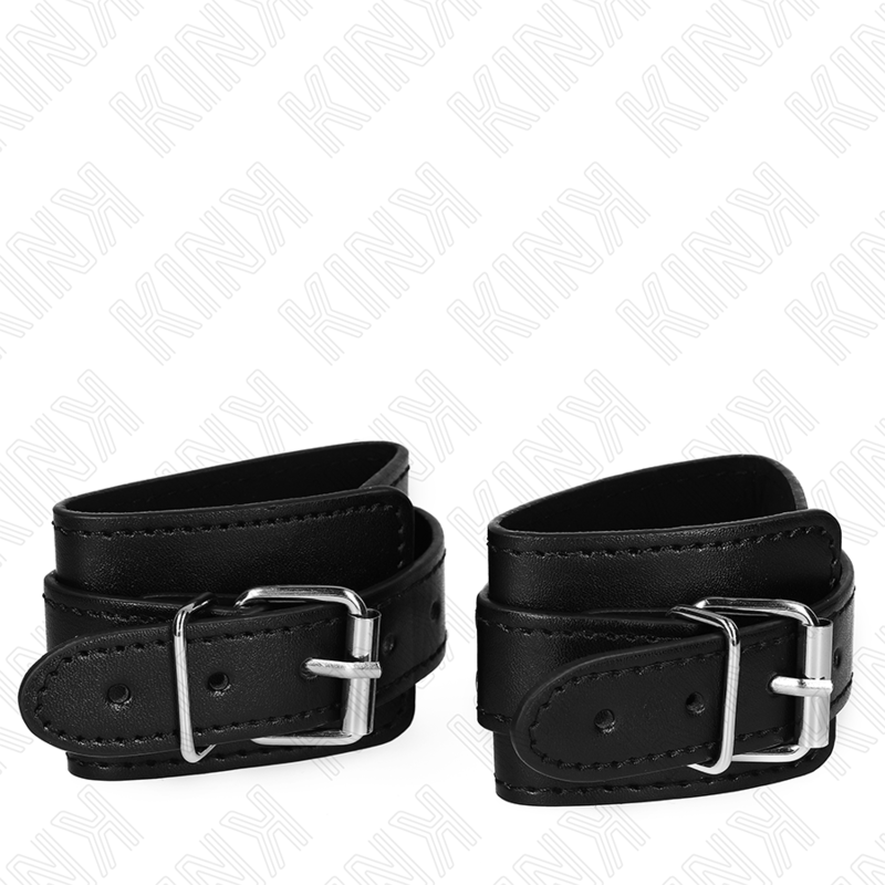 KINK - LOCKABLE DUNGEON WRIST RESTRAINTS BLACK ADJUSTABLE 21-28 CM X 5.5 CM - Bild 2