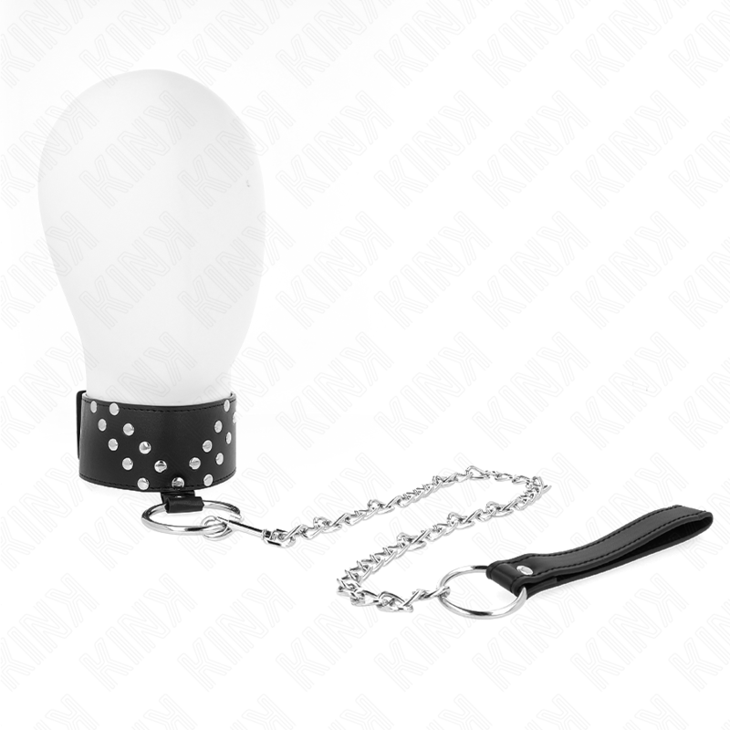 KINK - HALSBAND MED BÄLTE 65 CM MED V-NITA JUSTERBART 36-43 CM X 5 CM