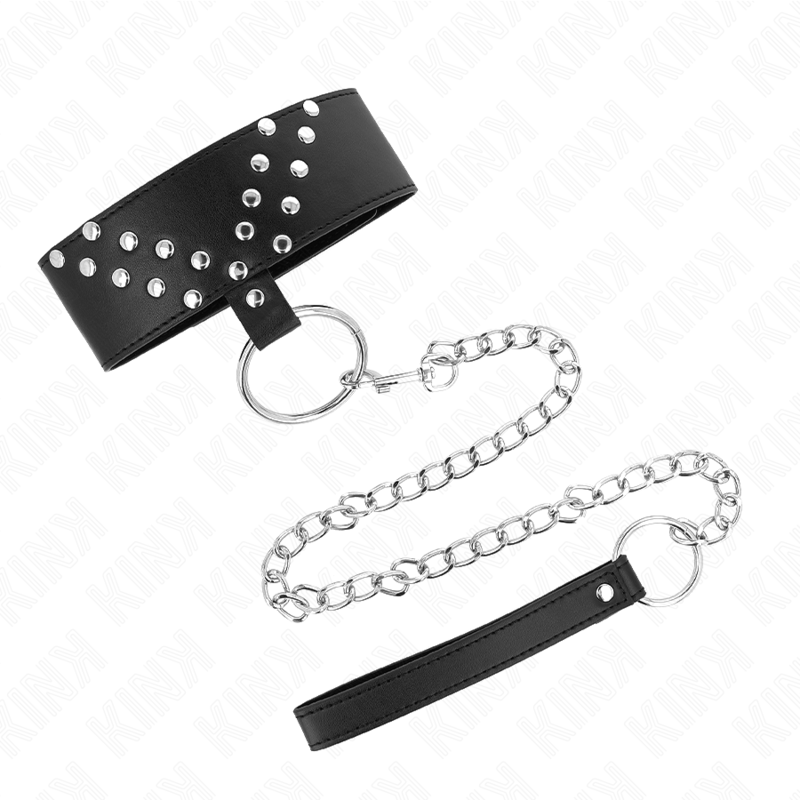 KINK - NECKLACE WITH BELT 65 CM WITH V RIVET ADJUSTABLE 36-43 CM X 5 CM - Bild 2
