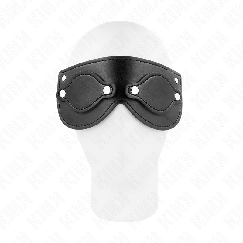 KINK - LEATHERETTE MASK WITH DETACHABLE EYE COVERS 22 x 9 CM - Image 2