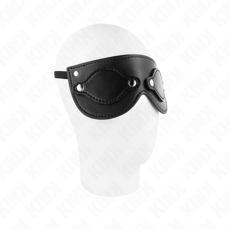 KINK - LEATHERETTE MASK WITH DETACHABLE EYE COVERS 22 x 9 CM - Image 3