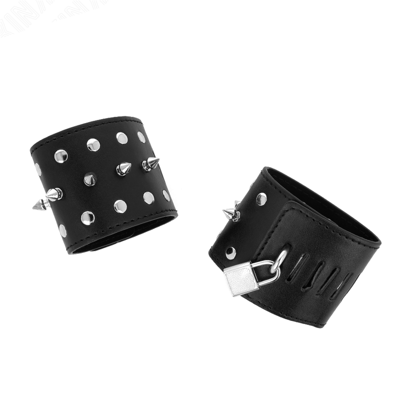 KINK - PUNK WRIST RESTRAINTS WITH SPIKES 25 X 6 CM - Bild 2