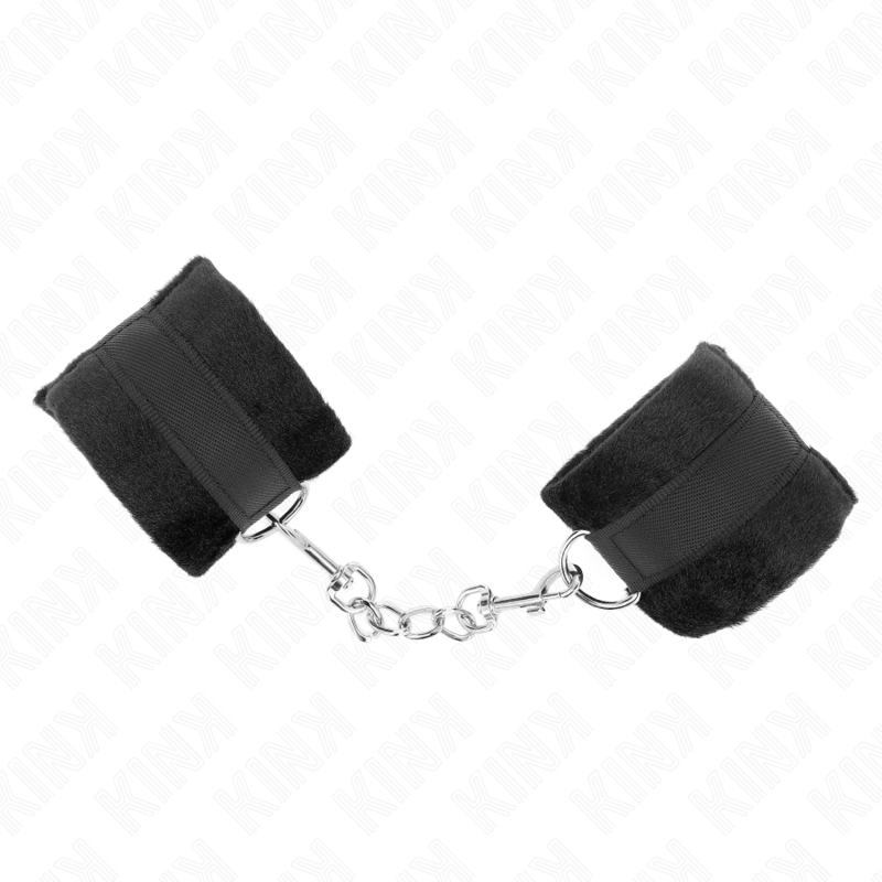 KINK - BEGINNER FUR HAND CUFFS BLACK 30 X 7 CM - Image 2