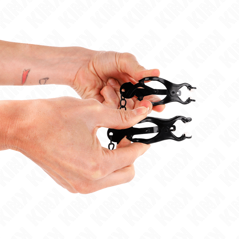 KINK - JAPANESE CLOVER NIPPLE CLAMPS WITH CHAIN BLACK 30 CM - Bild 3