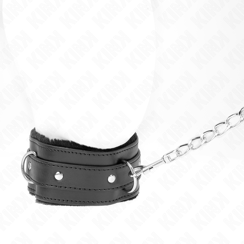KINK - COLLAR WITH LEASH 65 CM WITH RESTRICTIONS BLACK 36-42 CM X 5.5 CM - Image 2